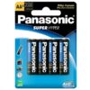 PILHA PANASONIC PEQUENA AA 4UN